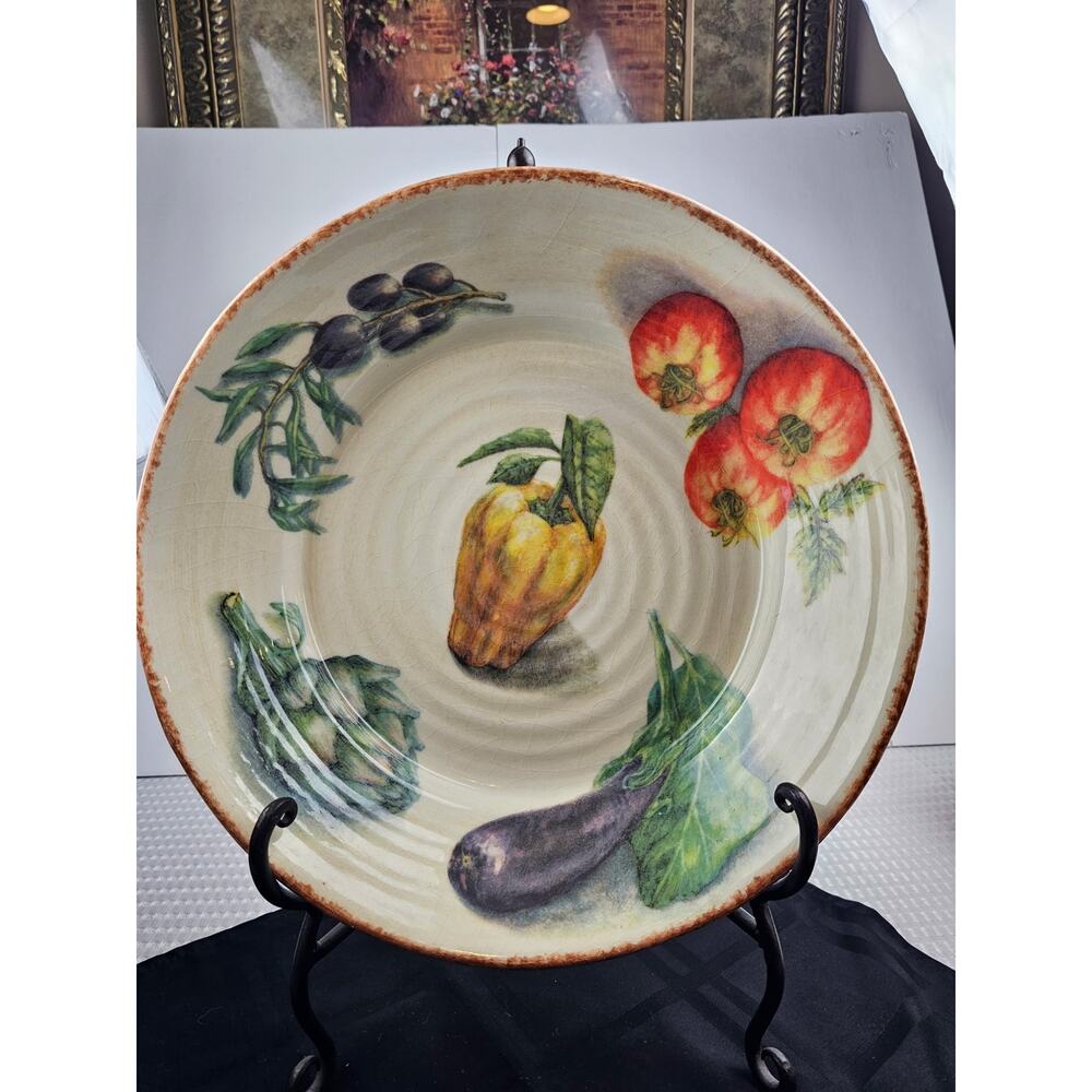 Williams Sonoma Jardin Potager Large Pasta Serving Bowl‎ 14 1/2" Made in Italy